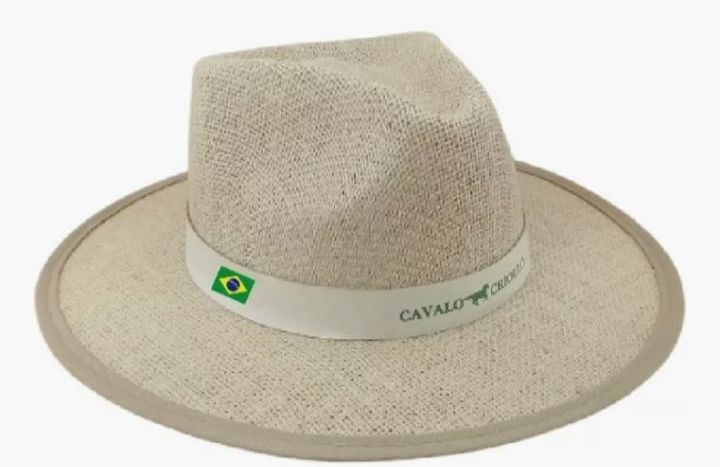 Chapeu de Juta Bordado