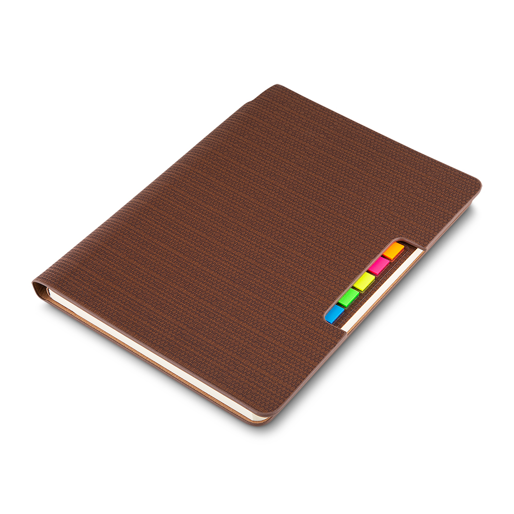 Caderno com sticky notes 21 x 15 x 1,50 cm